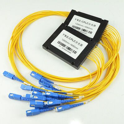 Calidad 1x8 1x16 Fibra óptica splitter FBT acoplador óptico SC APC modo único Simplex 1M Fábrica